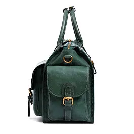 Large Capacity Travel Genuine Leather Bag,Top Grain Vegetable-Tanned Leather Bag,Sports Gym Genuine Leather Bag, Multi-Pocket Portable Travel Leather Bag For Women For Men-i7bags