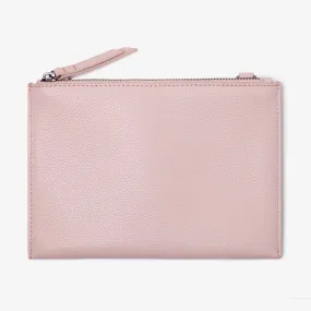 Leather Mini Clutch - Blush