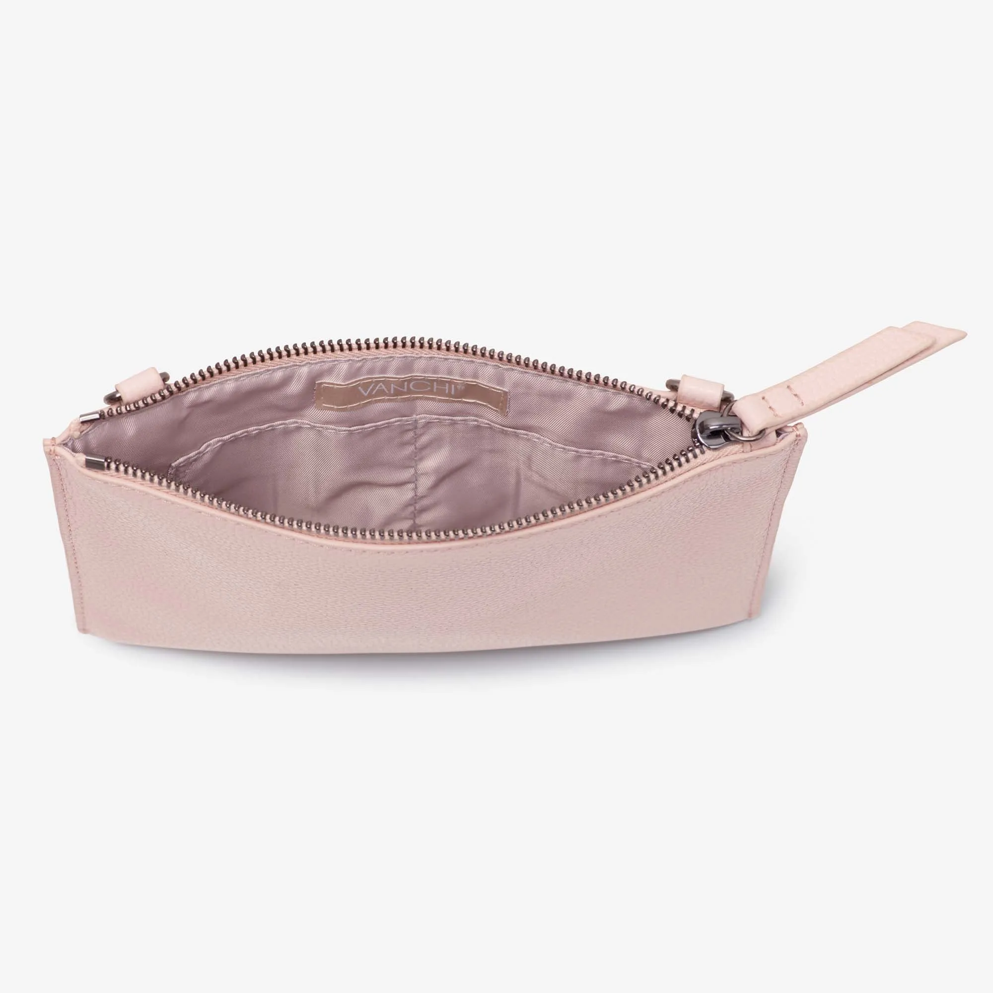 Leather Mini Clutch - Blush