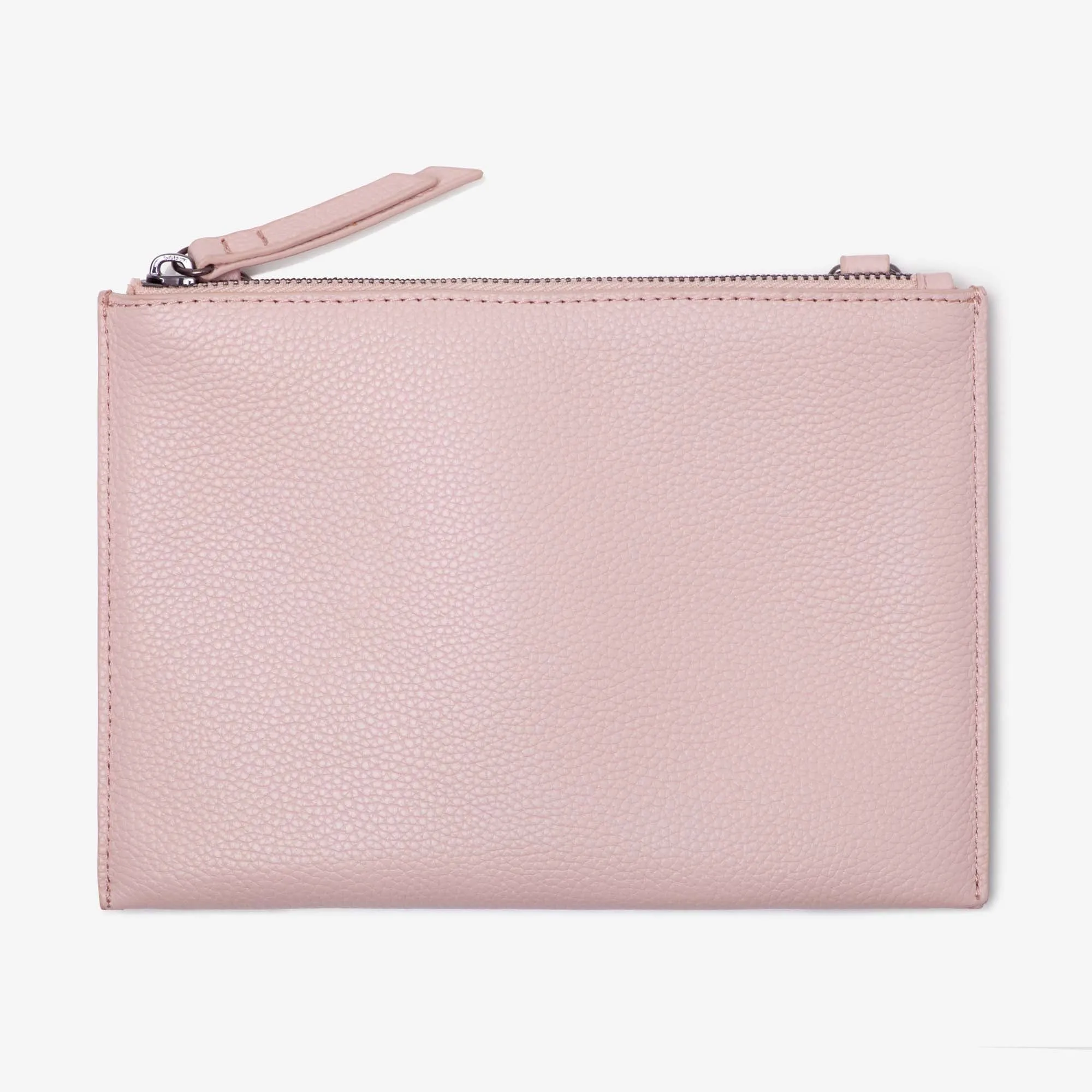 Leather Mini Clutch - Blush