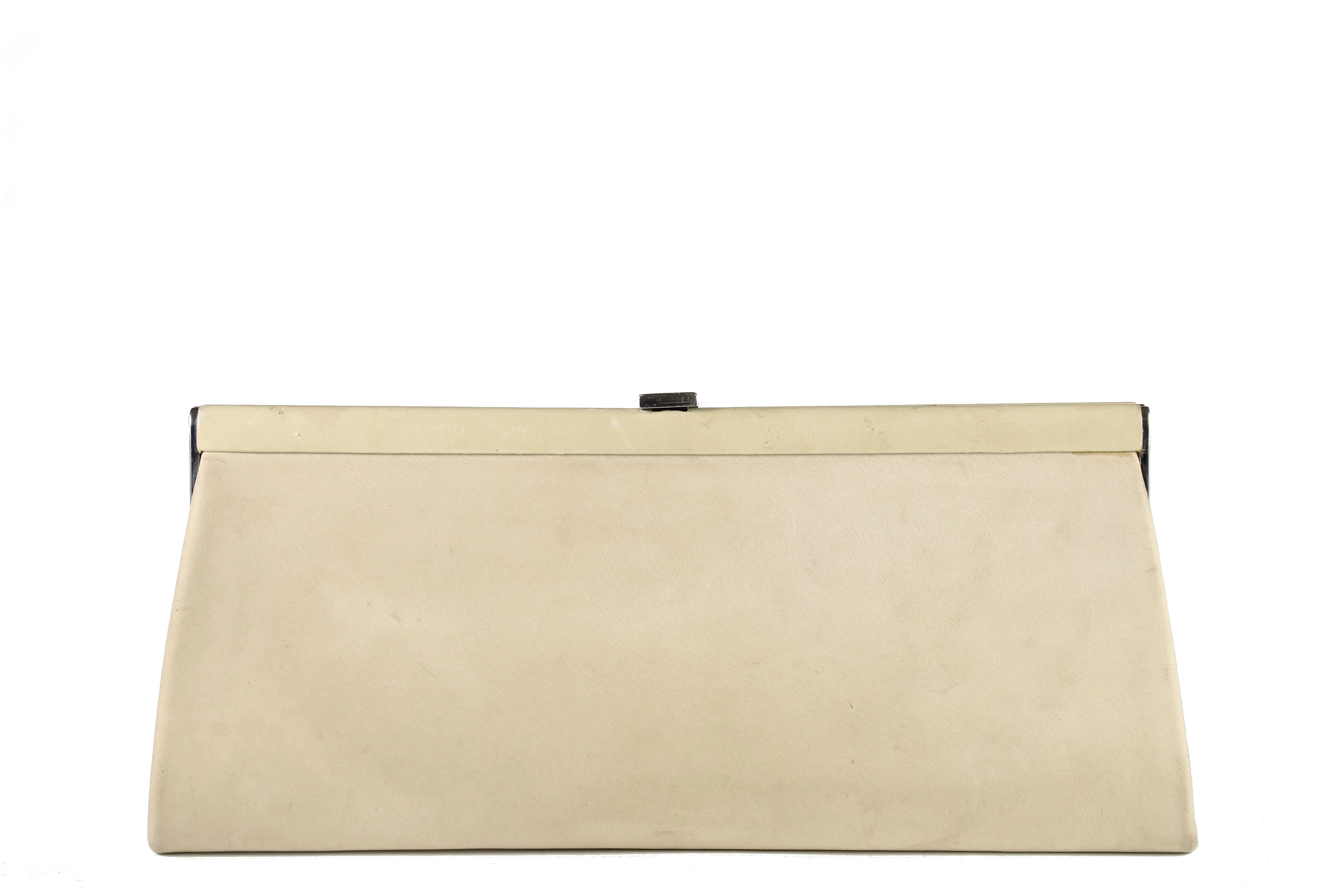 LOEWE beige leather clutch