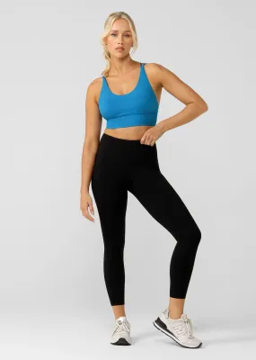 Lotus Longline Sports Bra - Cornflower