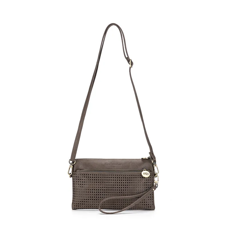 Nina Dark Taupe Crossbody/Clutch