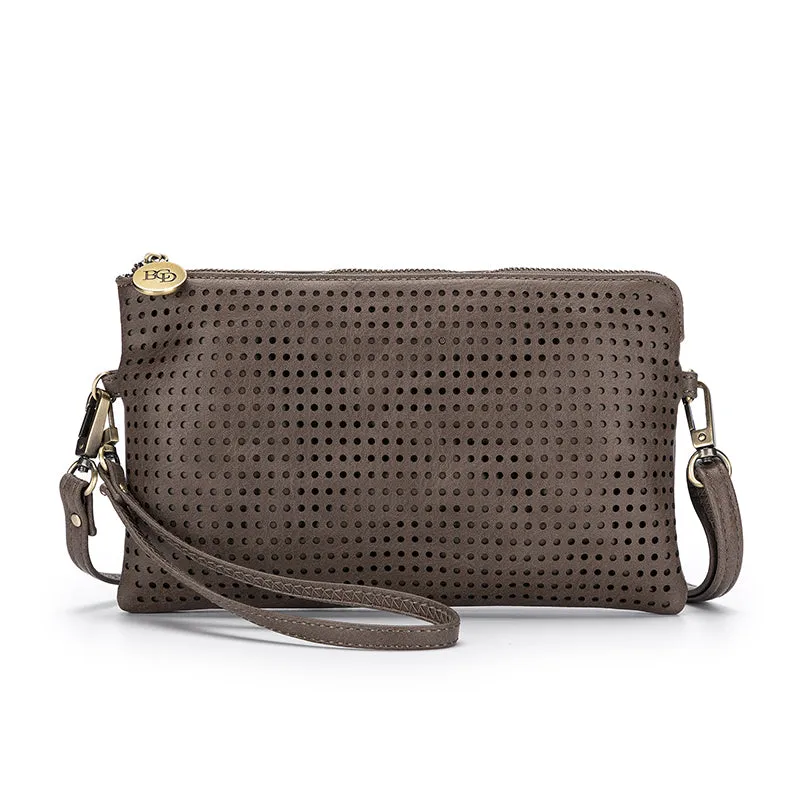 Nina Dark Taupe Crossbody/Clutch