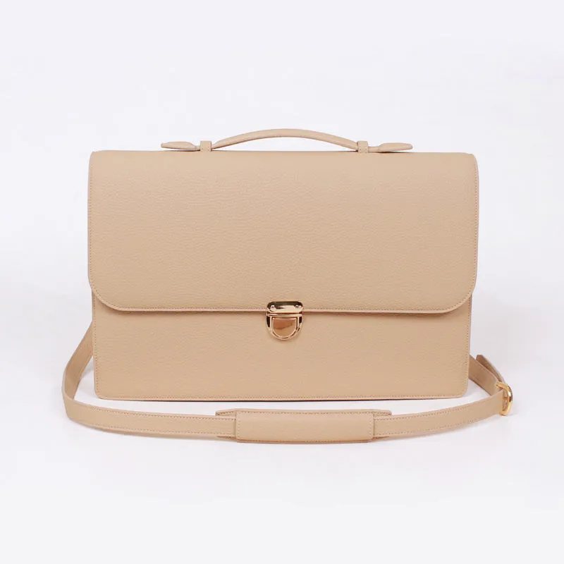 novo beige 13" 15" boutique briefcase