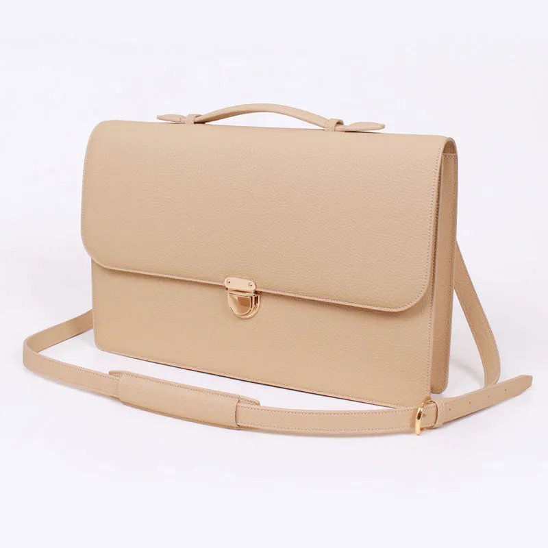 novo beige 13" 15" boutique briefcase