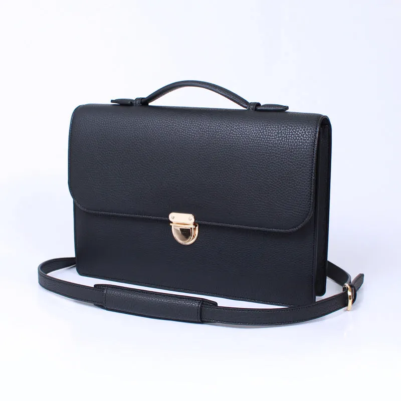 novo black 13" 15" boutique briefcase