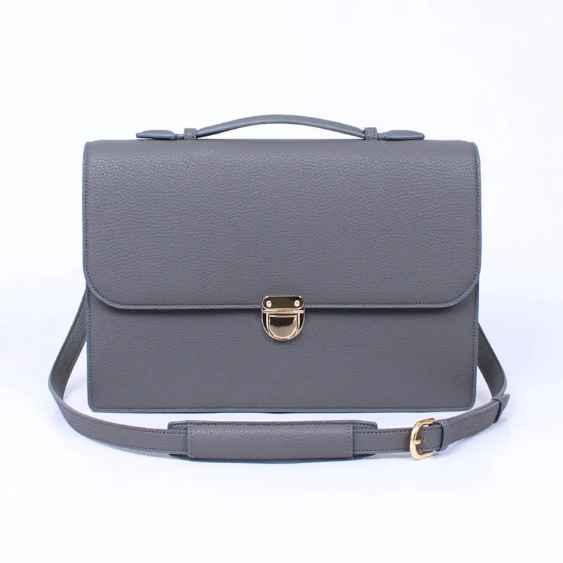 novo gray 13" 15" boutique briefcase