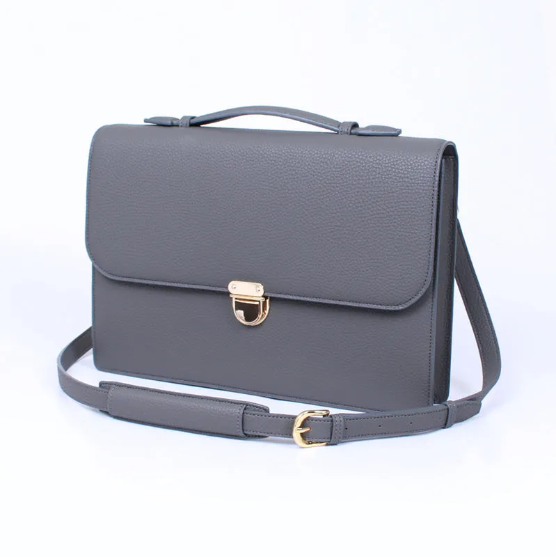 novo gray 13" 15" boutique briefcase