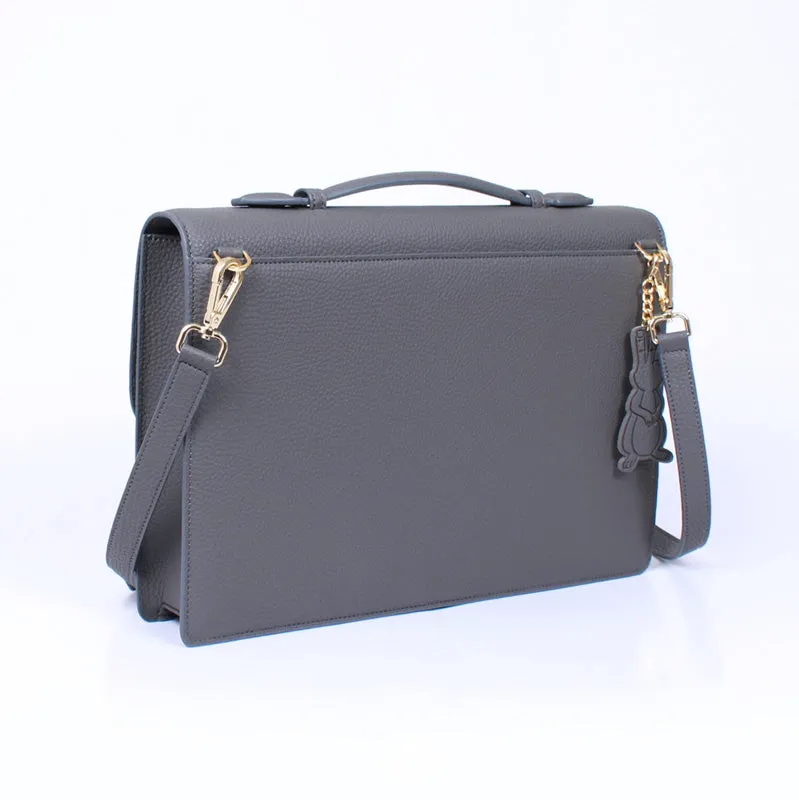 novo gray 13" 15" boutique briefcase