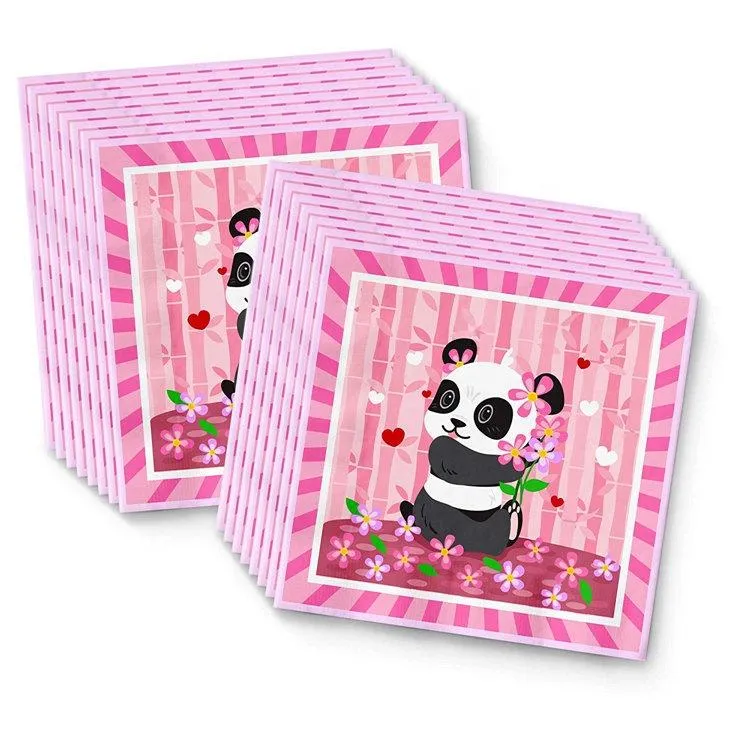 Panda Theme Birthday Party Cutlery Package