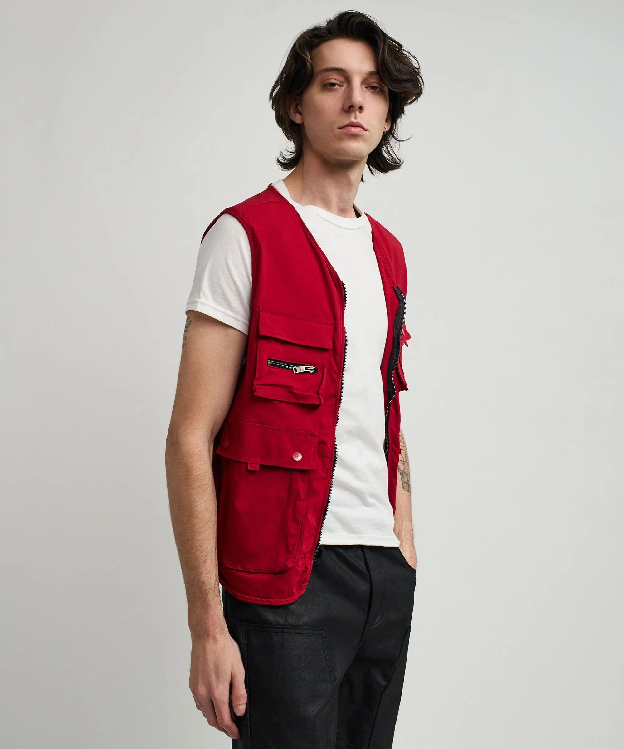 Parkwood Nylon Utility Vest - Red