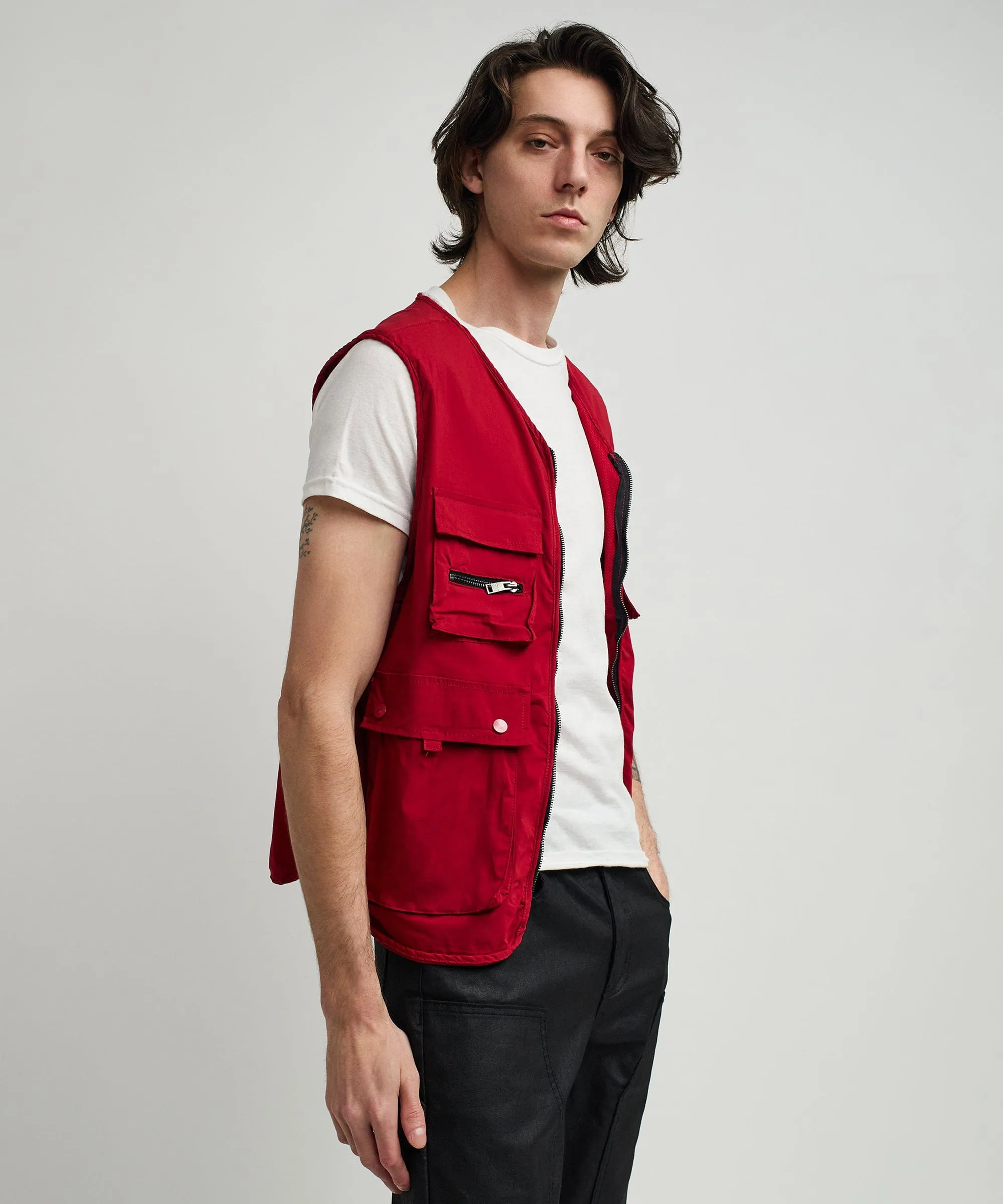 Parkwood Nylon Utility Vest - Red