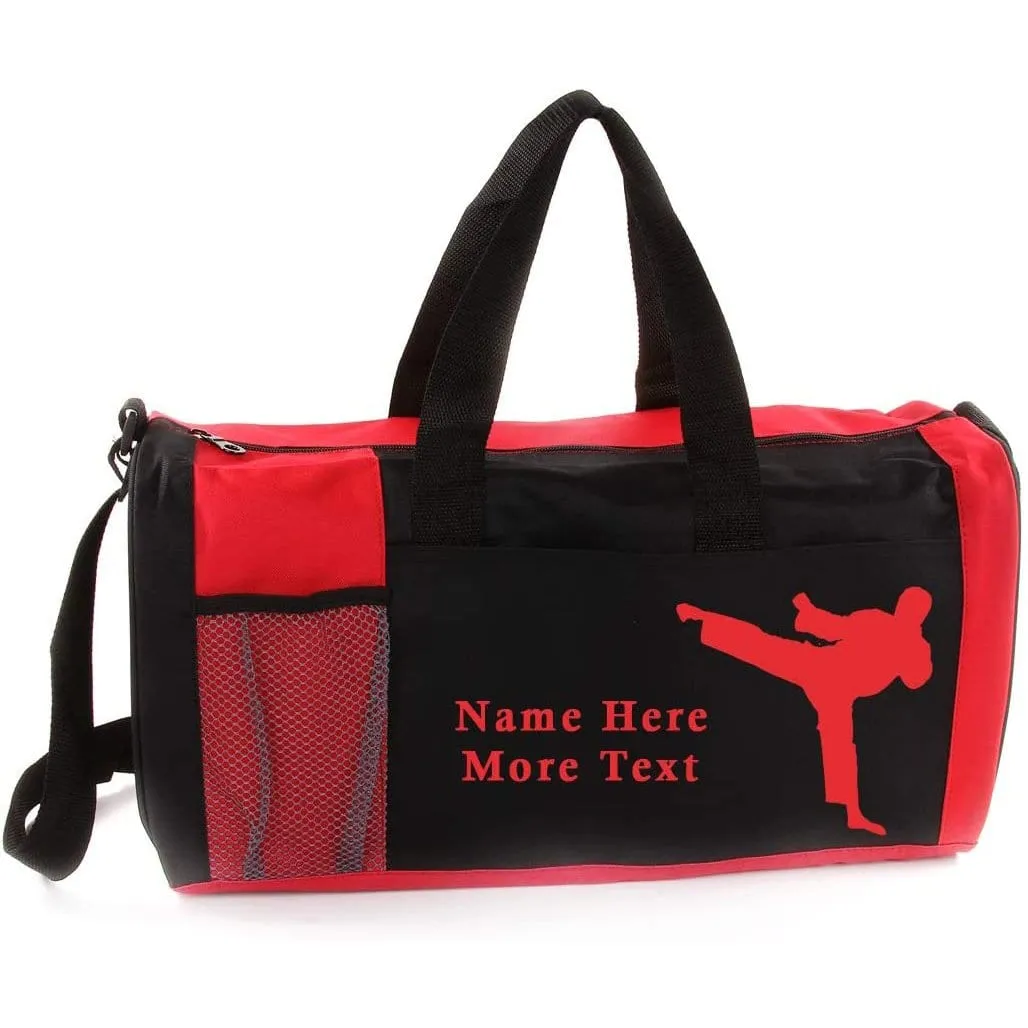 Personalized Kid's Sports Duffel Bag - Karate Boy