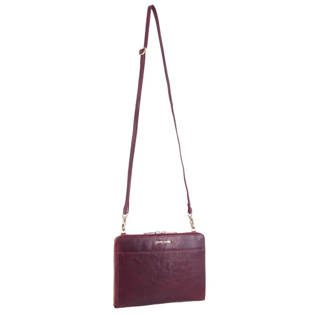 Pierre Cardin Rustic Leather Cross-Body Bag/Clutch PC3232