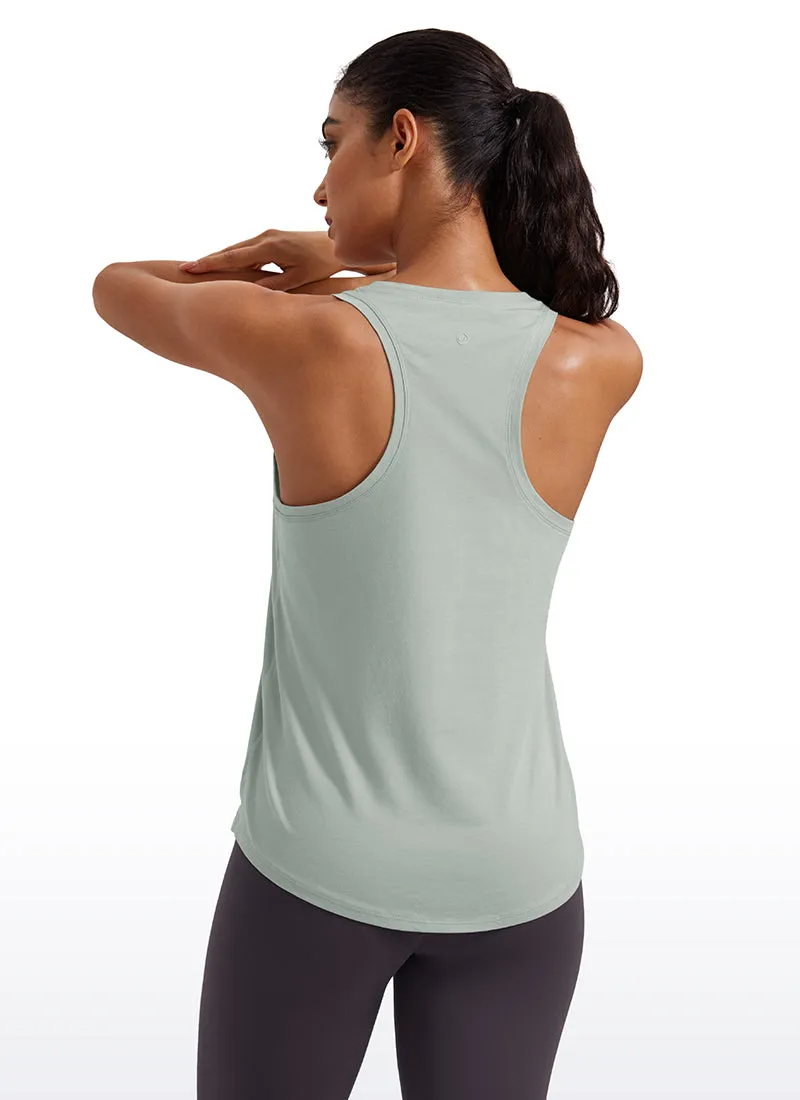 Pima Cotton Hip-Length Tank Racerback