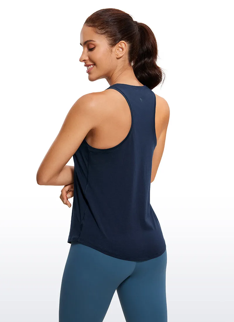 Pima Cotton Hip-Length Tank Racerback