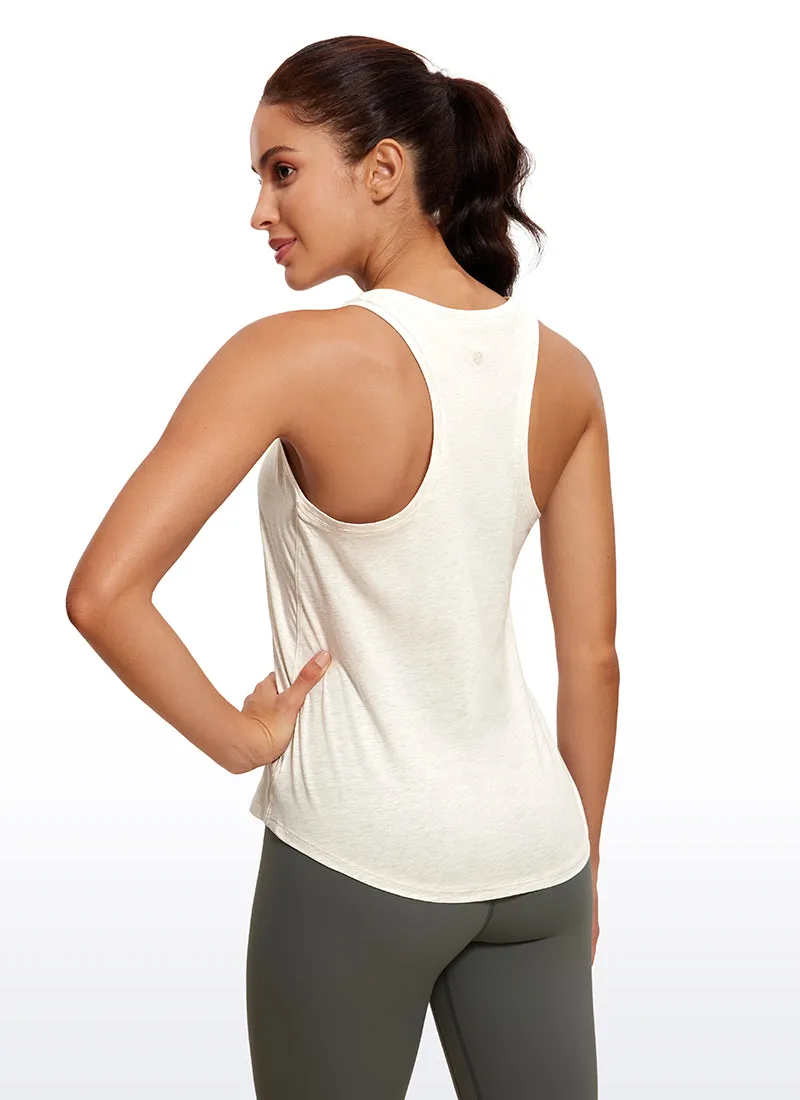 Pima Cotton Hip-Length Tank Racerback