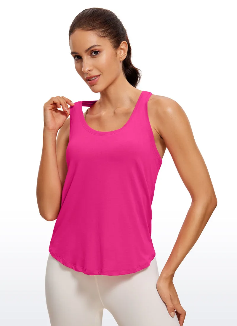 Pima Cotton Hip-Length Tank Racerback