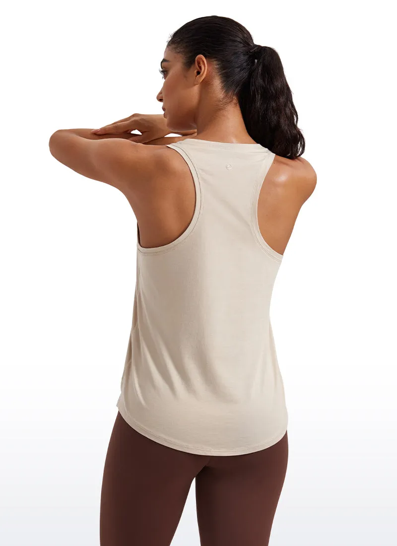 Pima Cotton Hip-Length Tank Racerback