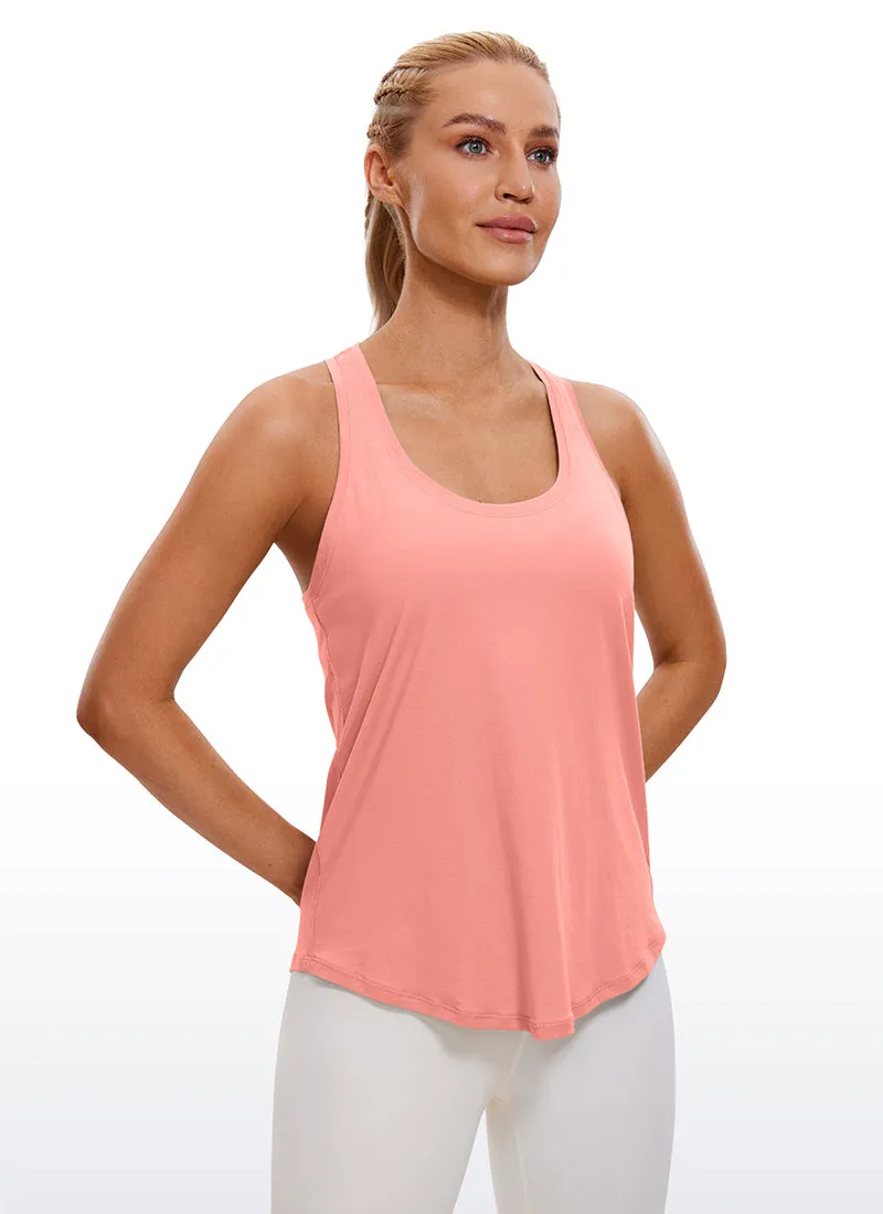 Pima Cotton Hip-Length Tank Racerback