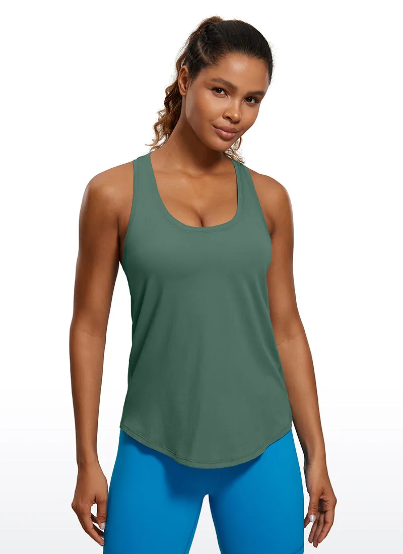 Pima Cotton Hip-Length Tank Racerback