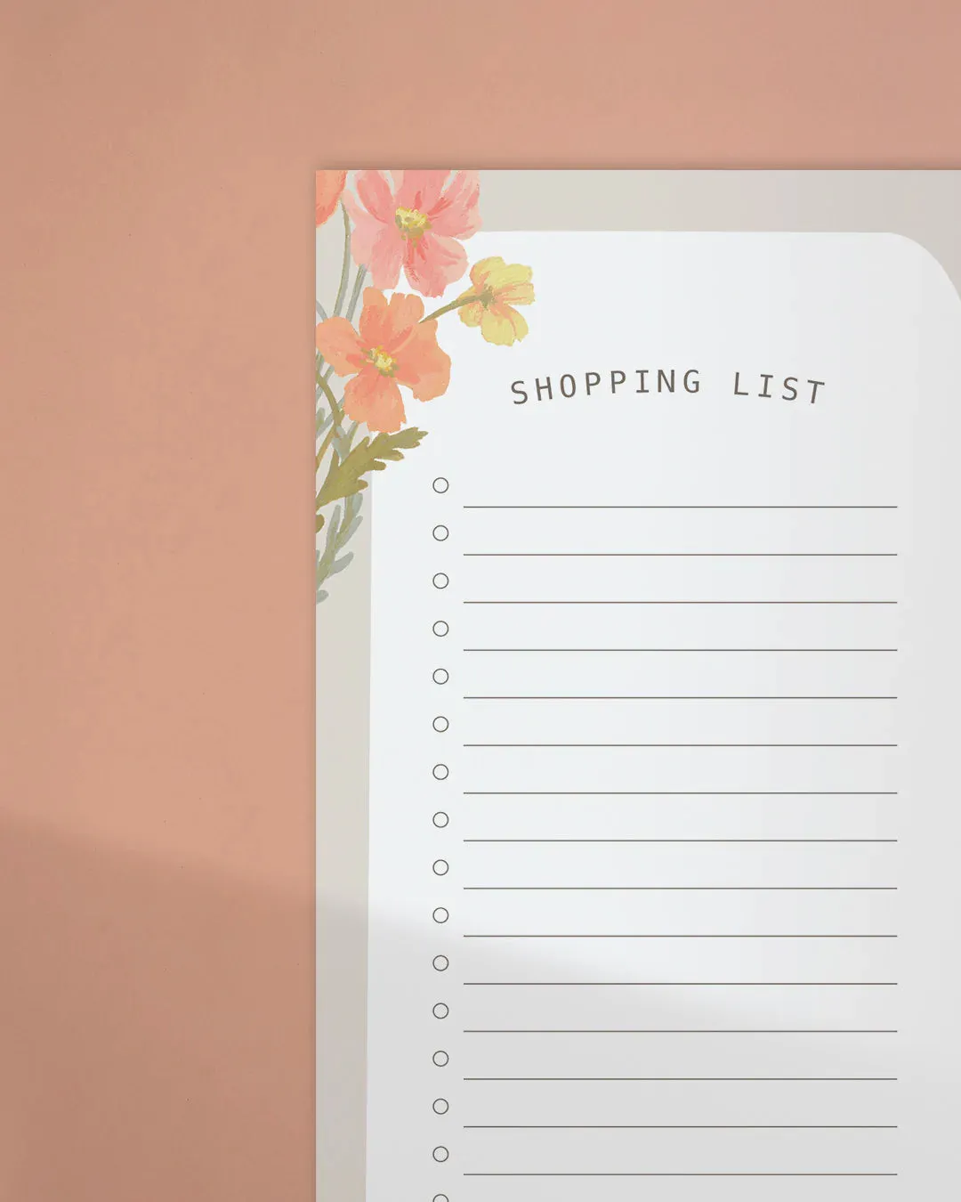 Poppies Magnetic Shopping List Notepad