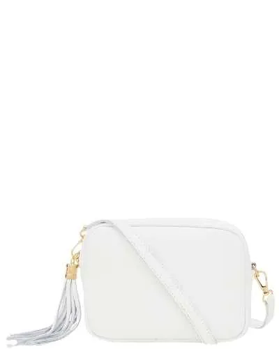 SANO SOHO Style Soft Italian Leather Compact Camera Shoulder Bag, White