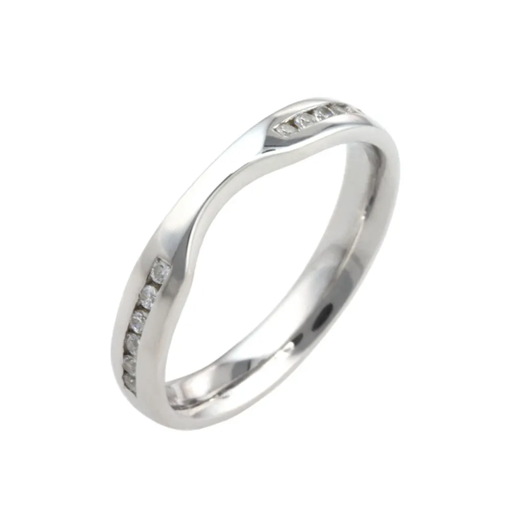 Shaped Diamond Wedding Band