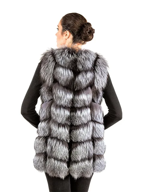 Silver fox vest