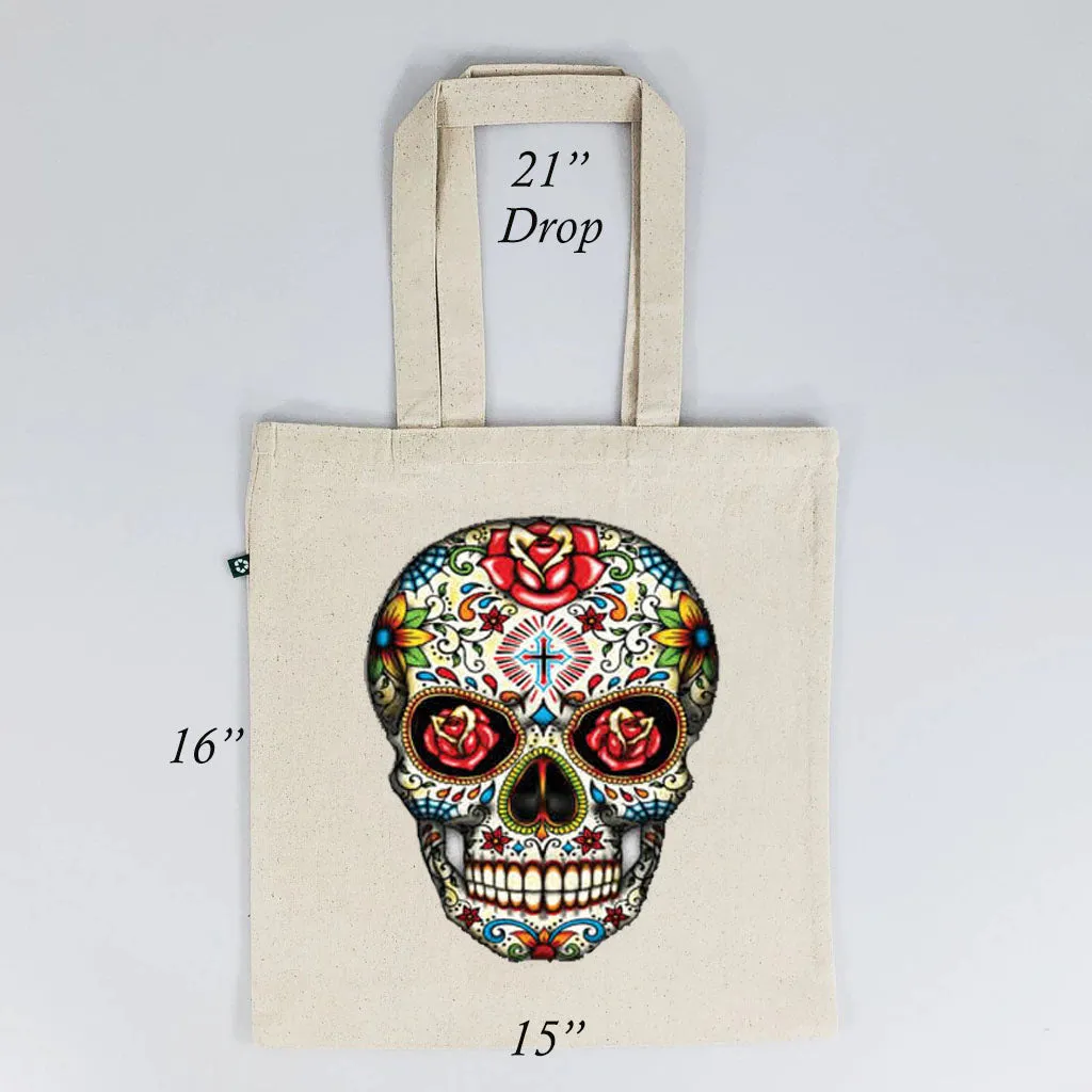 Skull Print - Light-weighted Bag is Ideal for Shopping, Yoga Class, and the Beach