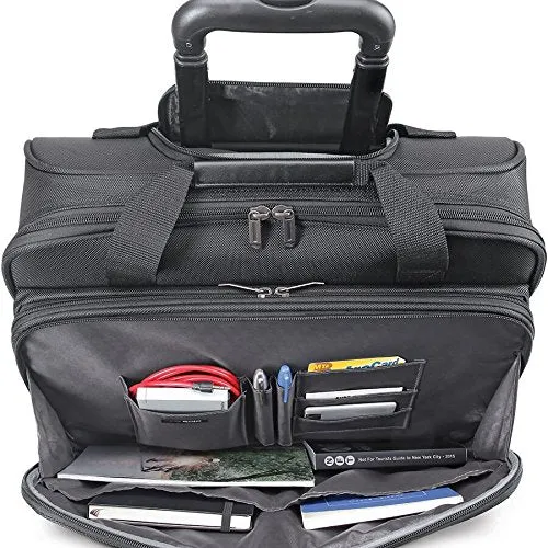 Solo New York Bryant Rolling Laptop Bag. Rolling Briefcase for Women and Men. Fits up to 17.3 inch laptop - Black