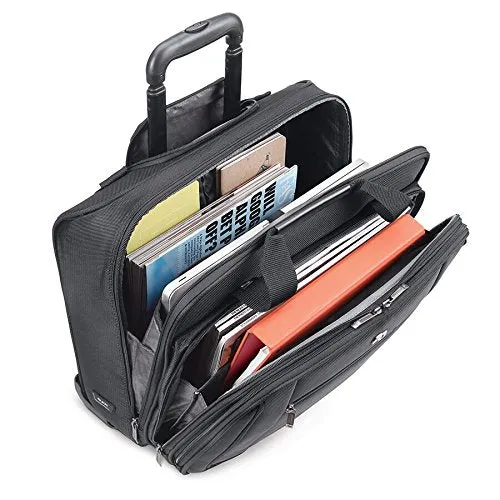 Solo New York Bryant Rolling Laptop Bag. Rolling Briefcase for Women and Men. Fits up to 17.3 inch laptop - Black