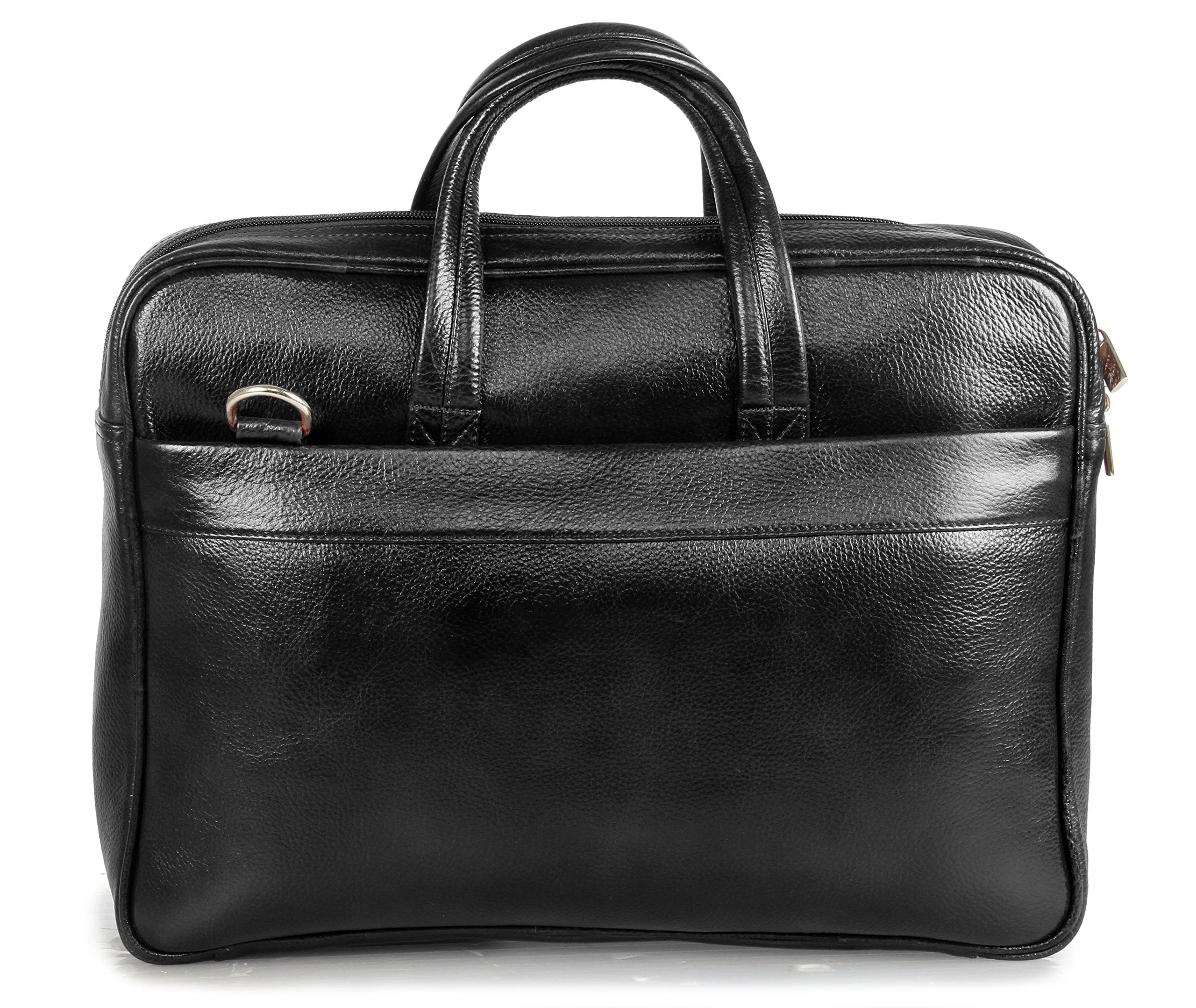 The Clownfish 14 inch Leather Laptop and Tablet Briefcase |Laptop Briefcase | Office Bag| Messenger Bag (Black)