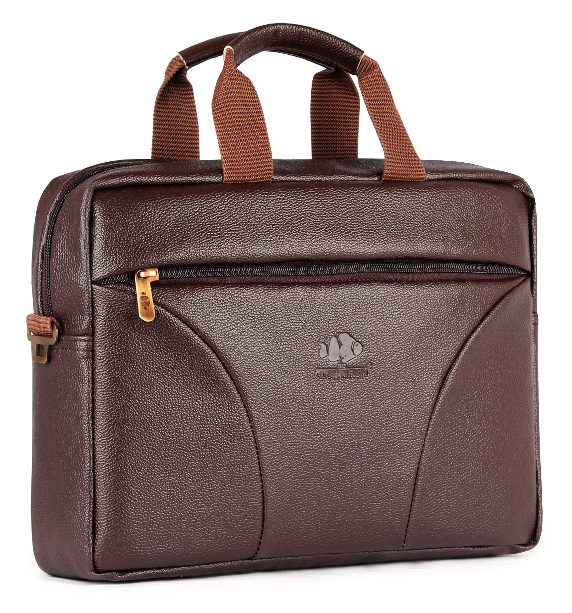 THE CLOWNFISH 14-inch Tablet and Laptop Briefcase (Chocolate)