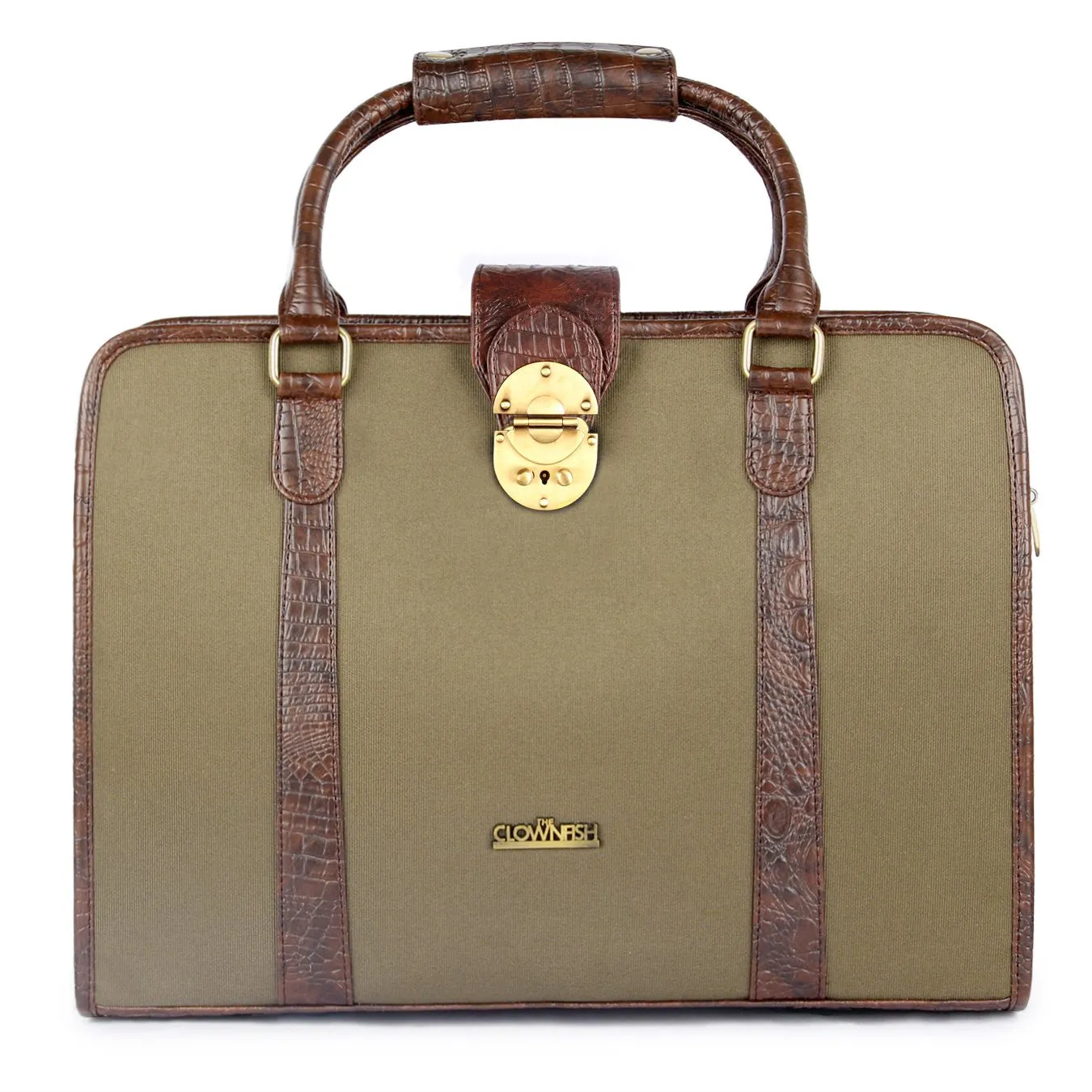 THE CLOWNFISH 8.3 Ltrs Green Softsided Briefcase (TCFLBPO-AB156OG21)