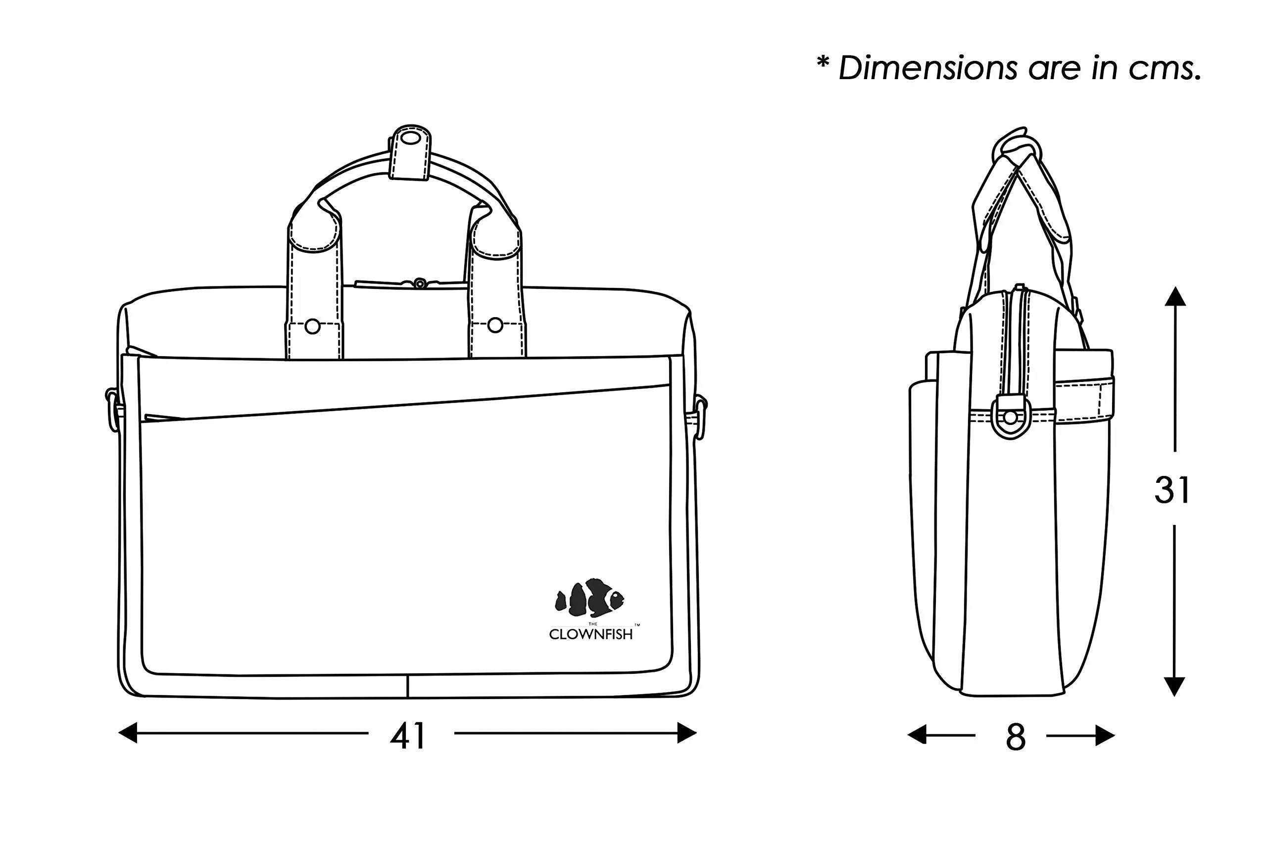 The Clownfish Administration Series laptop briefcase | 15.6 inch laptop bag | office bag | messenger bag (Chocolate)