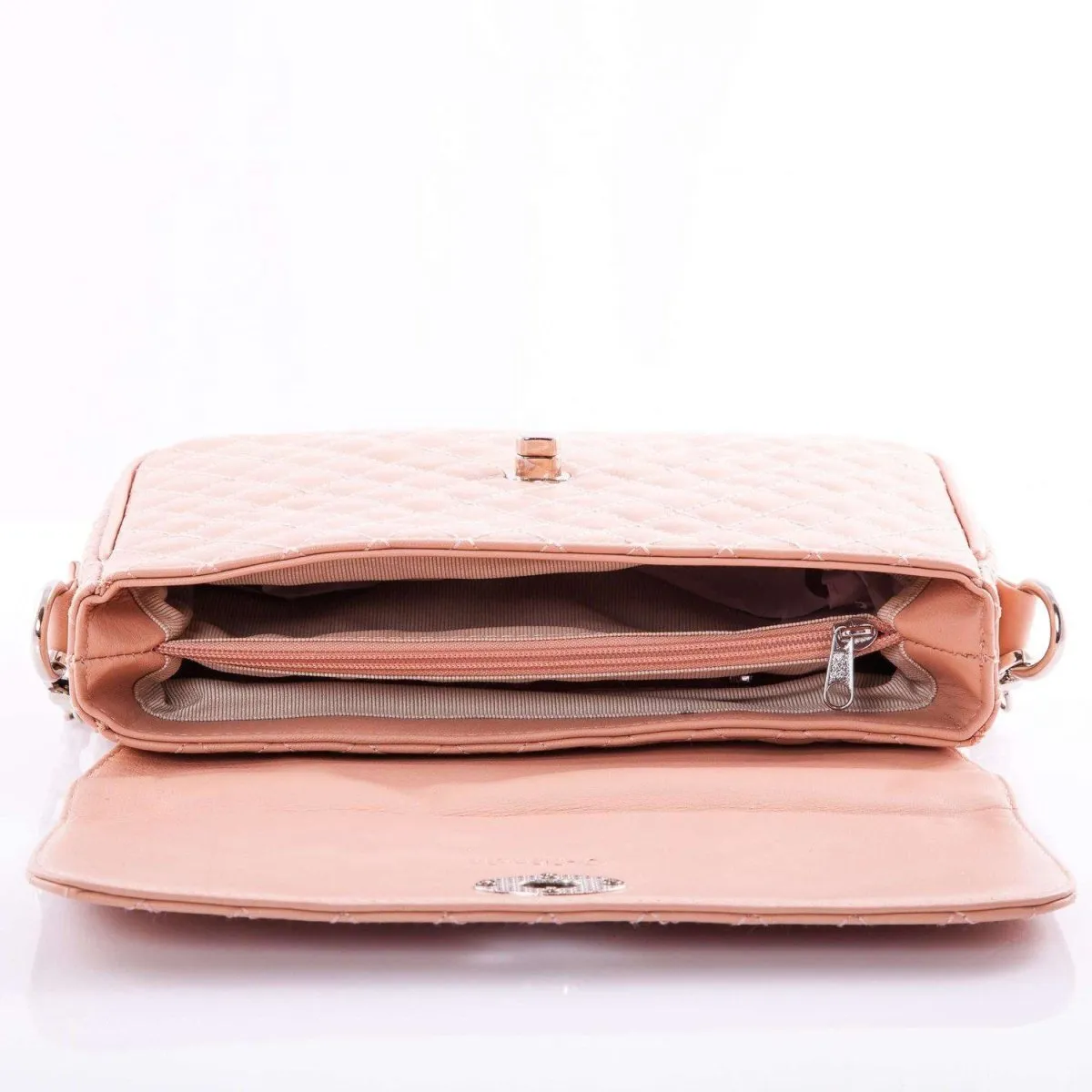 Vienna Quilted Soft Leather Cross Body Clutch Bag