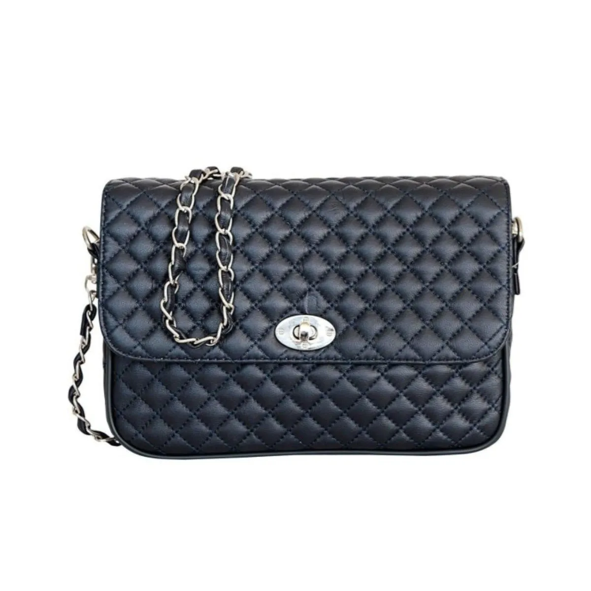 Vienna Quilted Soft Leather Cross Body Clutch Bag