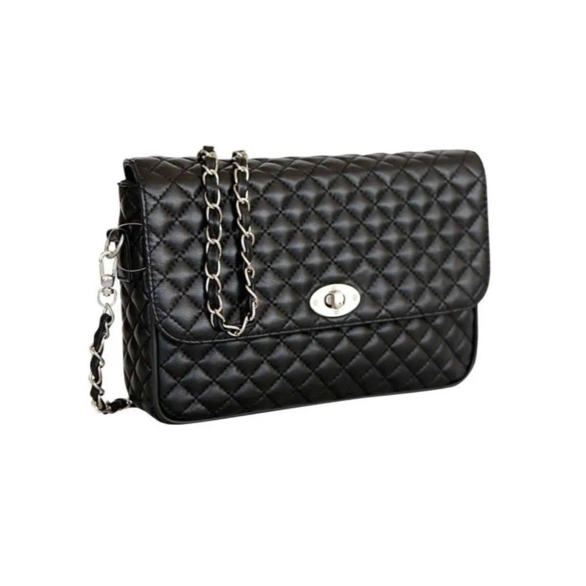 Vienna Quilted Soft Leather Cross Body Clutch Bag