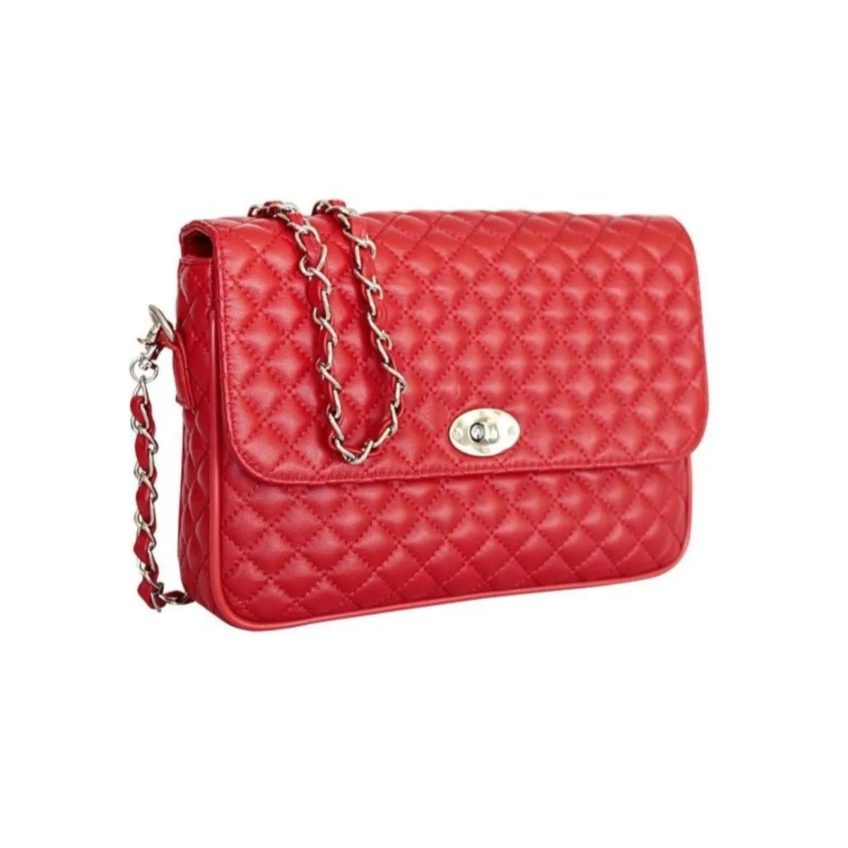 Vienna Quilted Soft Leather Cross Body Clutch Bag