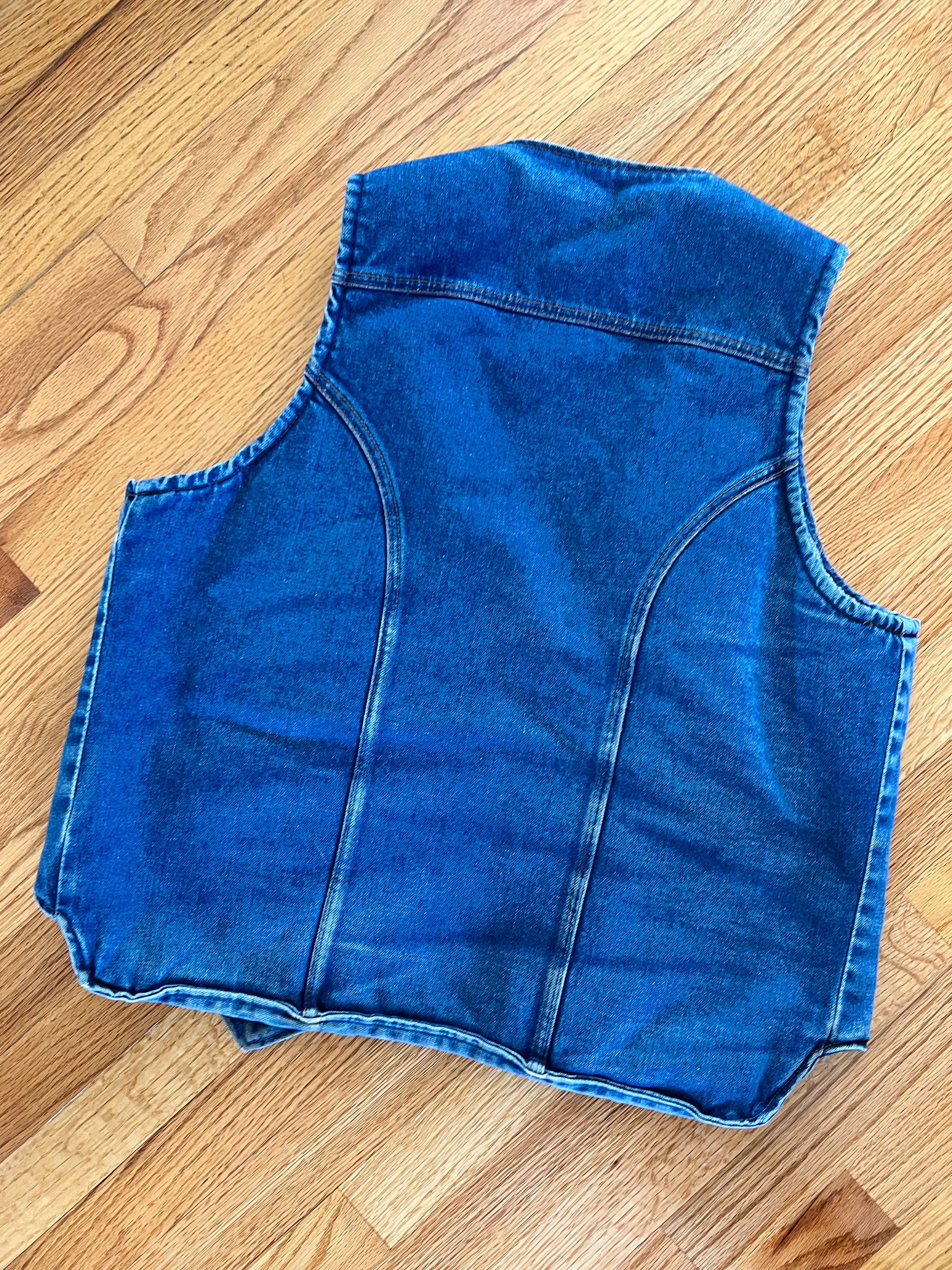 VINTAGE: Denim & Fleece Vest