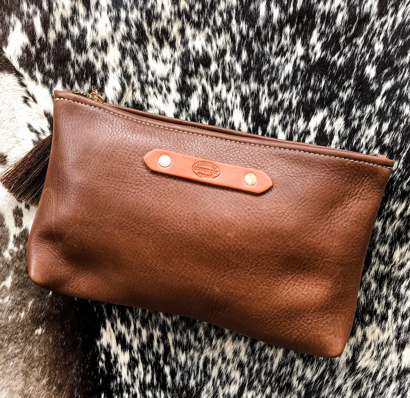 Walnut Zippy Clutch